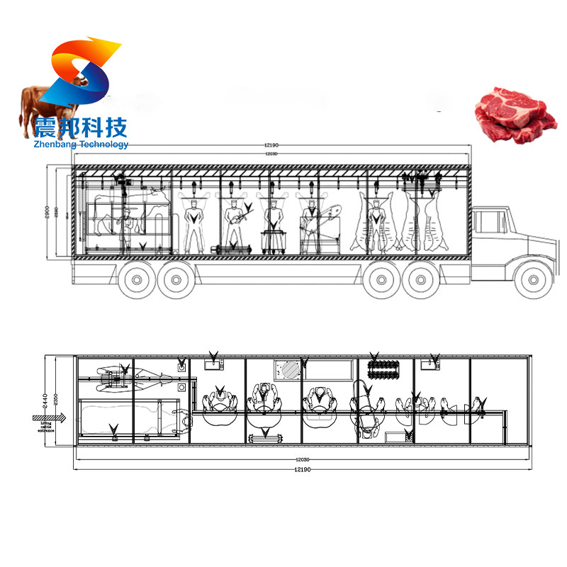 Cattle Cow Mobile Abattoir Modular Slaughterhouse